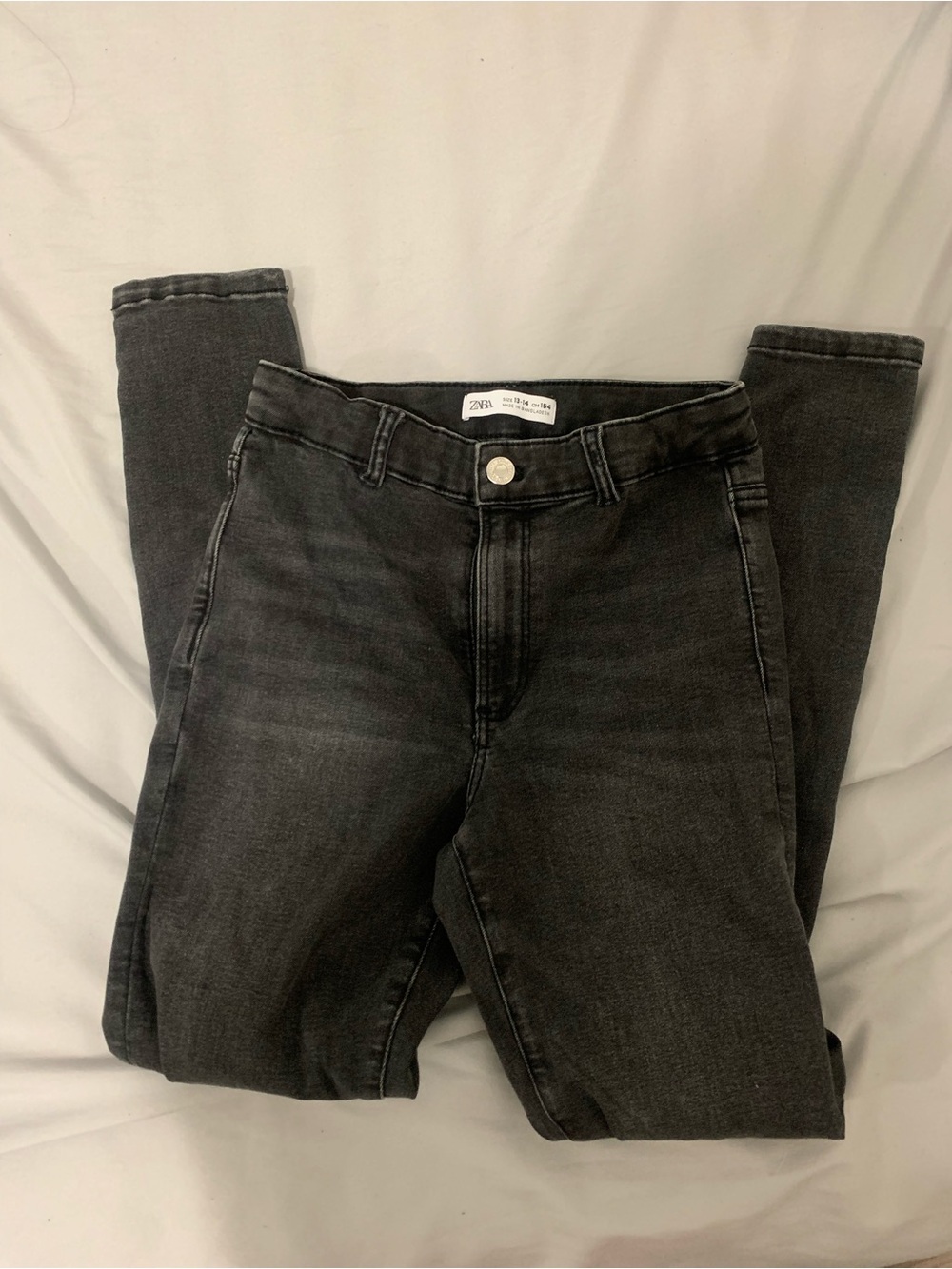Zara Skinny Jeans in Charcoal Black